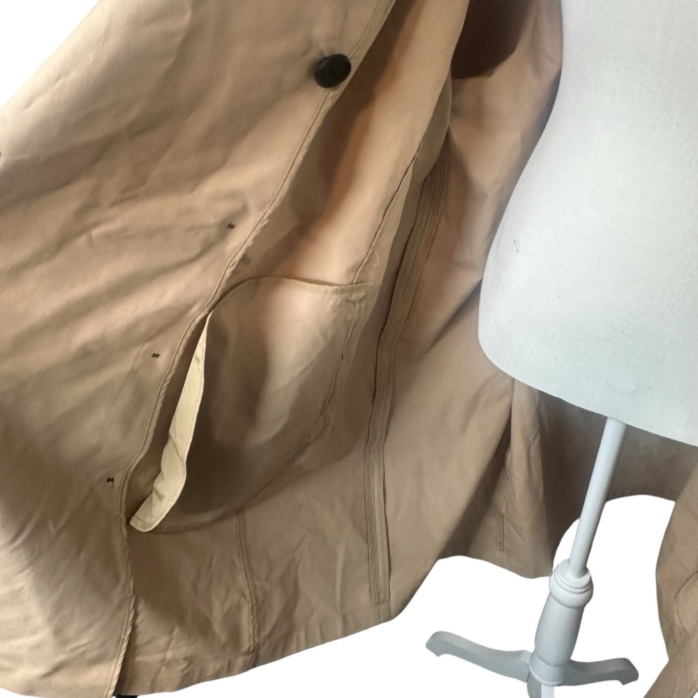 Universal Standard Derjon Doible Breasted Trench Coat Beige - Picture 5 of 7